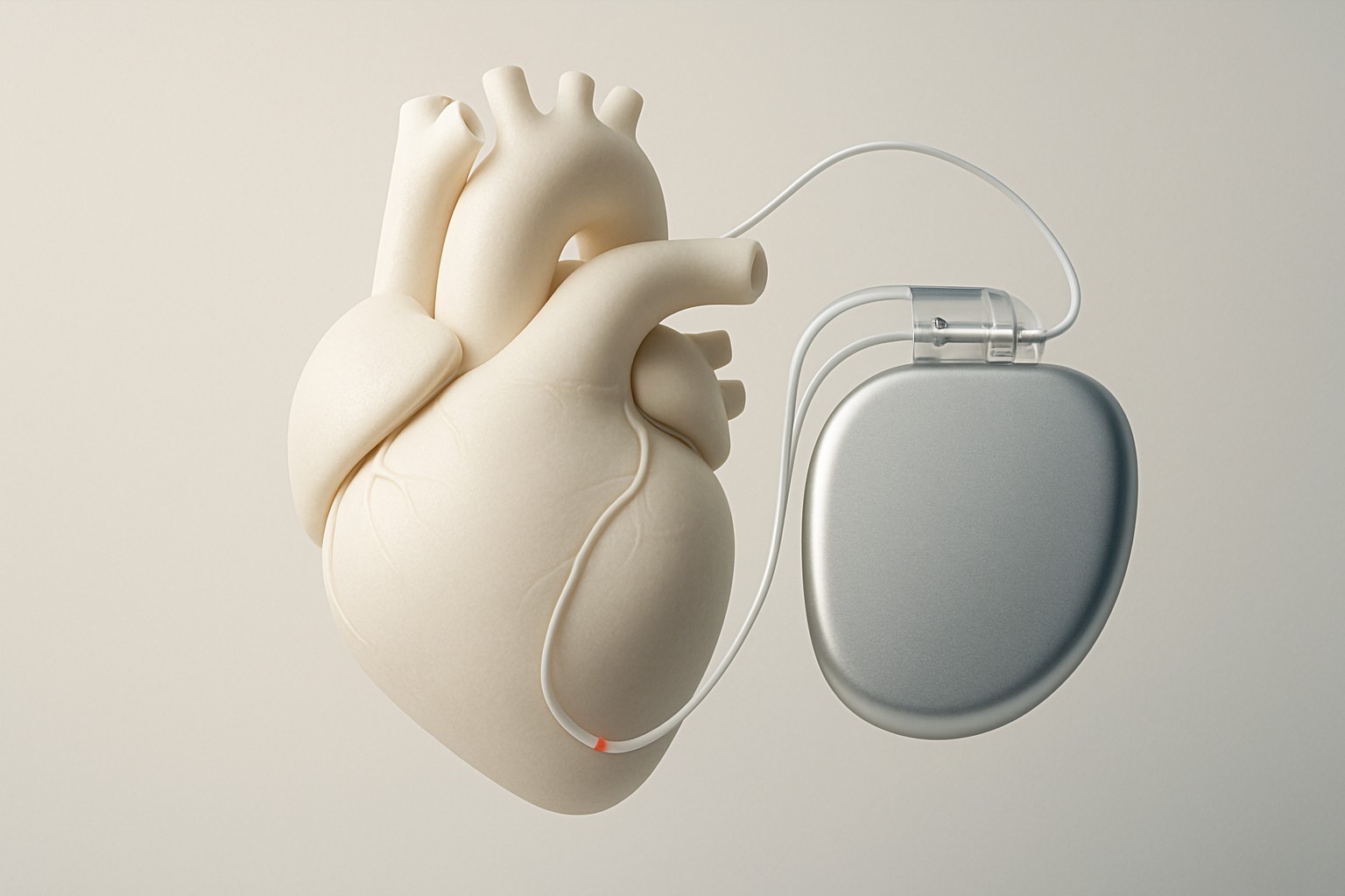 Cardiac device therapy — illustrative scientific rendering