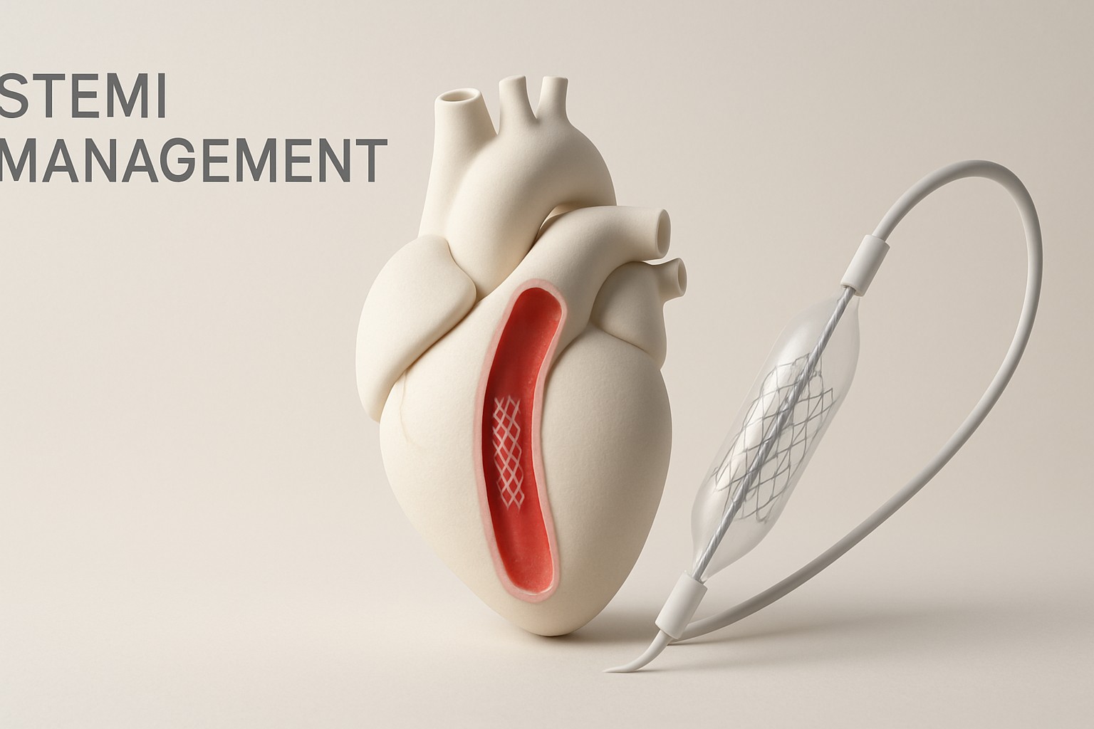 STEMI management — illustrative scientific rendering