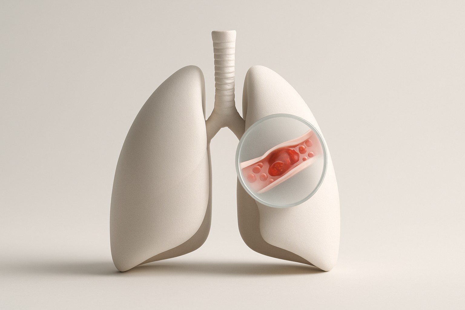 Pulmonary embolism — illustrative scientific rendering