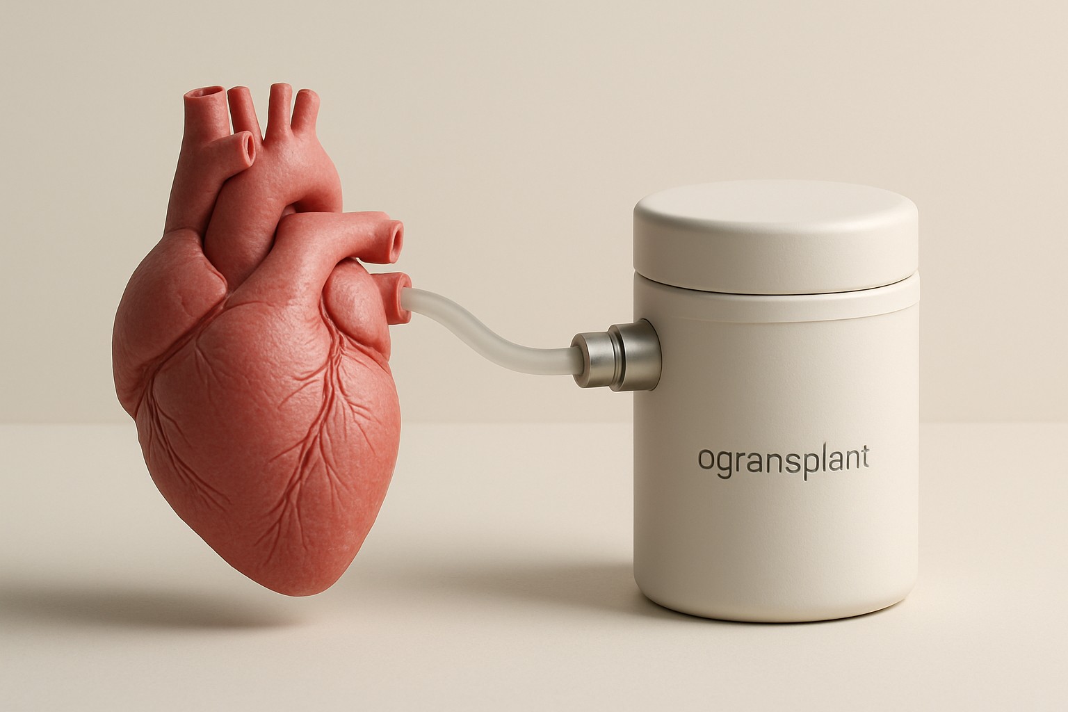 Heart transplantation — illustrative scientific rendering