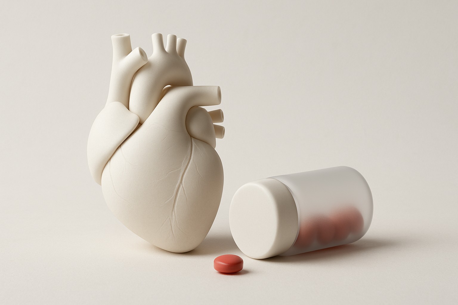 Beta-Blockers Post-MI with Preserved Ejection Fraction — illustrative scientific rendering